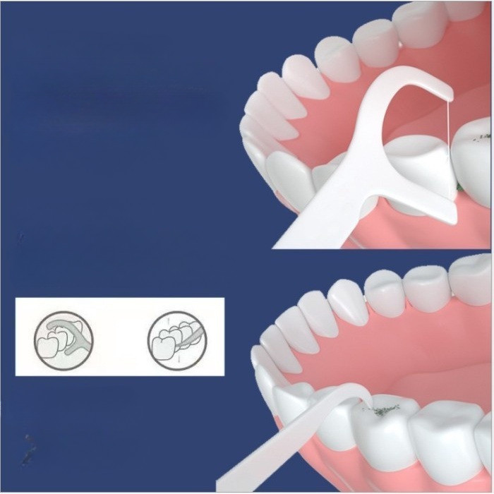 Dental floss benang Busur tusuk gigi pembersih sela gigi LBX isi 50