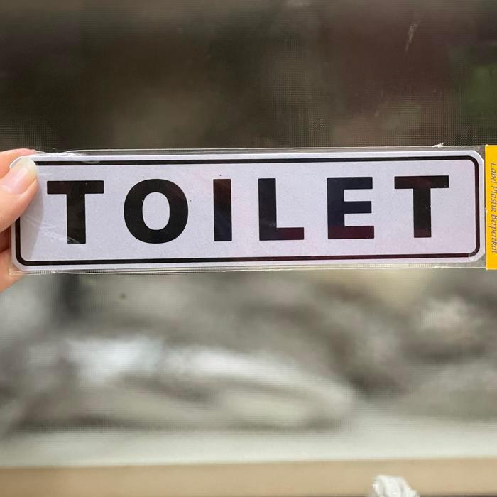 Stiker Tempel Tulisan Toilet - Toilet