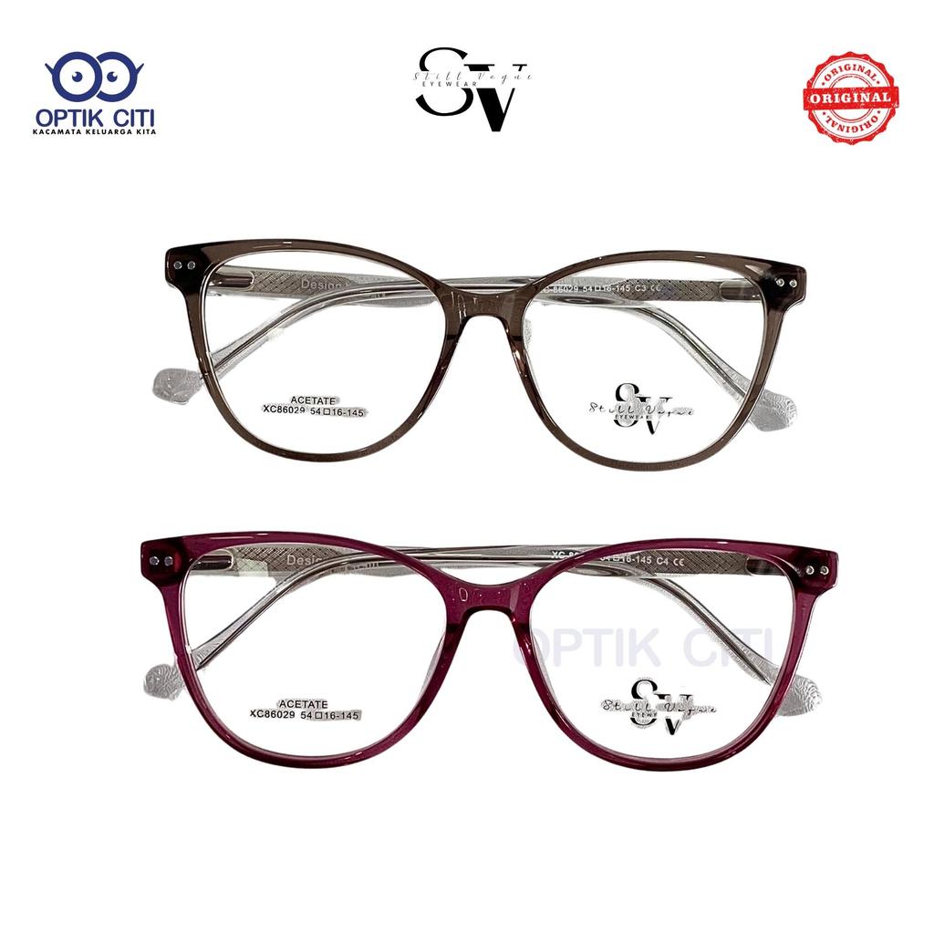Frame Kacamata Cat Eye Wanita Stell Vogu 86029 ada Pegas