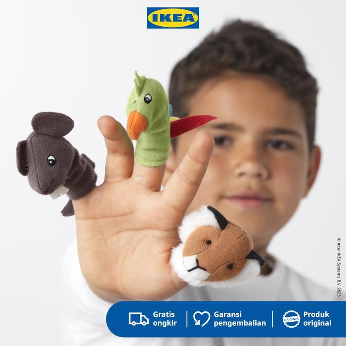 IKEA TITTA DJUR Boneka Jari Berbagai Hewan Isi 10pcs
