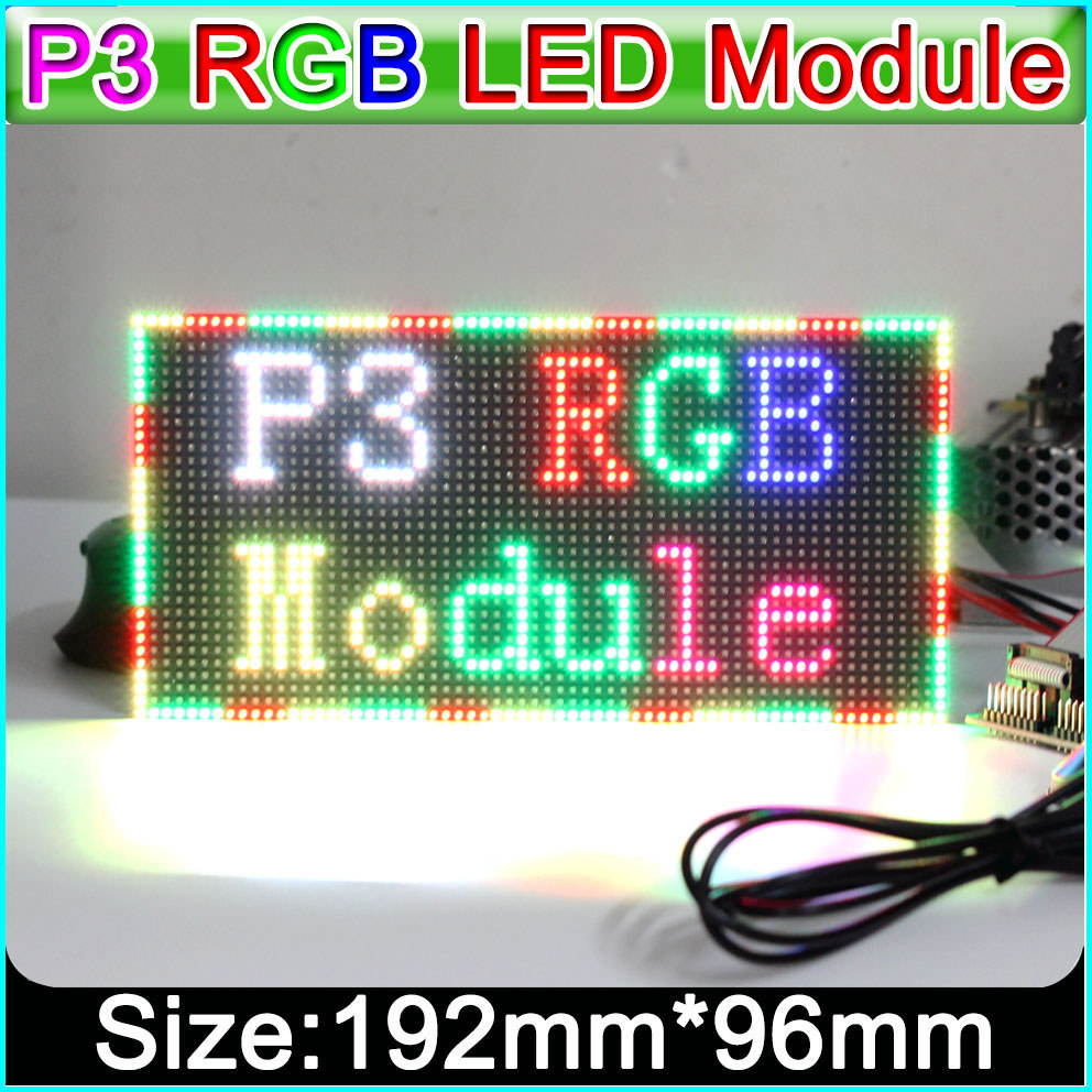 P3 Indoor Full Color LED splay Module 64x32 dot Matrix 192mm * 96mm,SMD RGB P3 LED Panel, P4 P5 P6 P