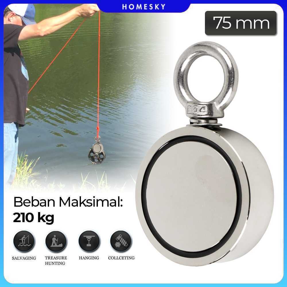 Taffware Magnet Gantungan Round Hook Strong Neodymium 75mm - D75