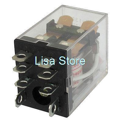 JQX-13F LY2 AC 220V Coil Red LED General Purpose Power Relay DPDT 8-Pin