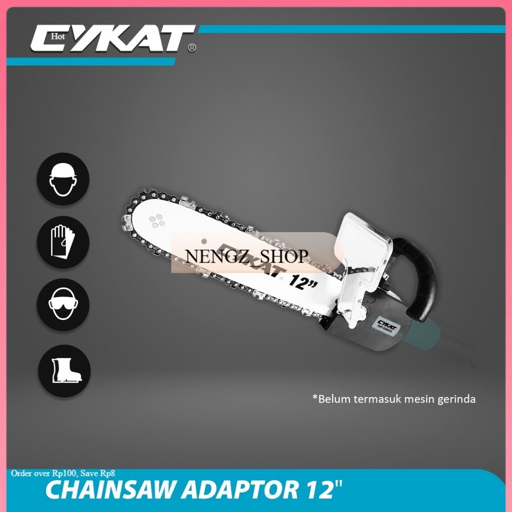 CYKAT Gergaji mini gerinda tangan / Adaptor chainsaw konverter adapter gerinda / Chainsaw adapter mi