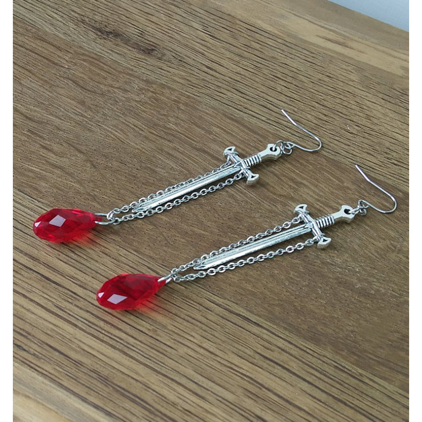 European and American nie design Gothic gerous earrings sword earrings sweet and cool men's and wome