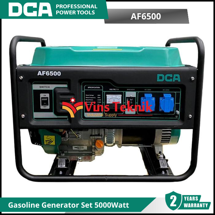 DCA AF6500 Mesin Genset Bensin Gasoline Generator Set 5000Watt AF 6500