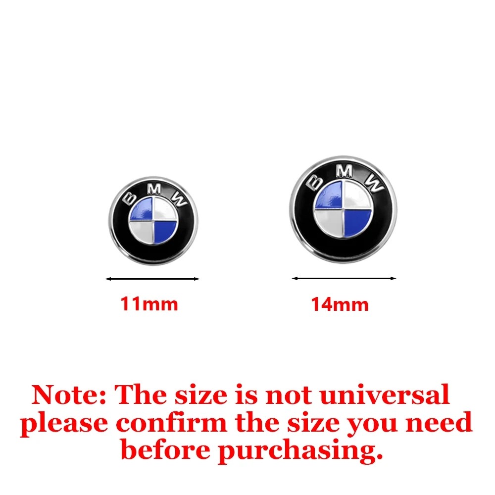 Stiker Mobil 11/14mm BMW Emblem Khusus untuk BMW E34 E46 E39 E38 E90 E60 E36 F30 F30 F10 E92 Aksesor