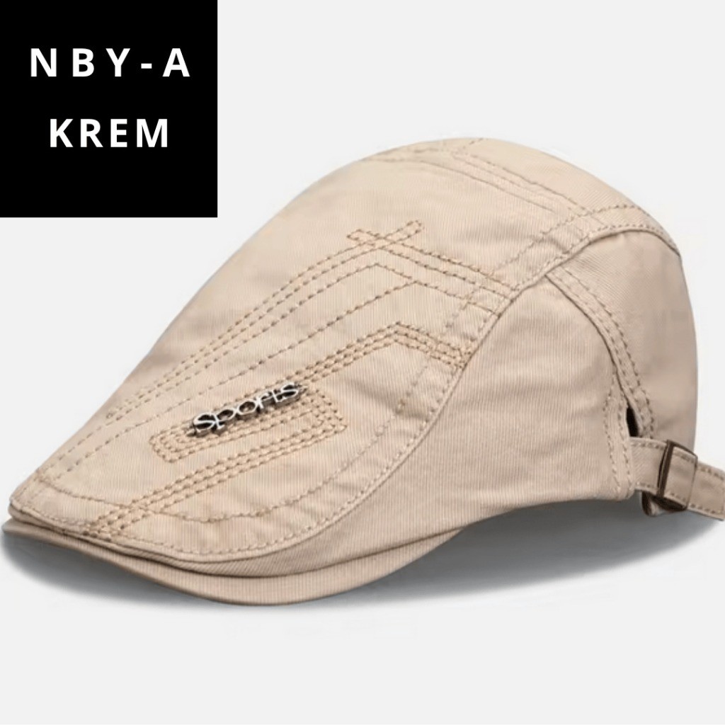 DVY - Topi Sport Flat Cap Newsboy Polos Casual Basic