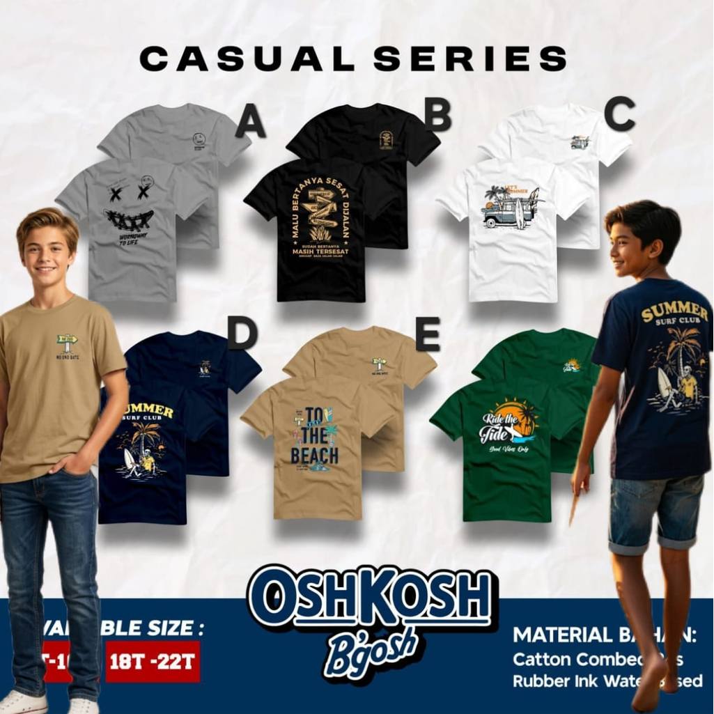 KAOS BRANDED TSHIRT ANAK LAKI LAKI REMAJA / USIA TANGGUNG