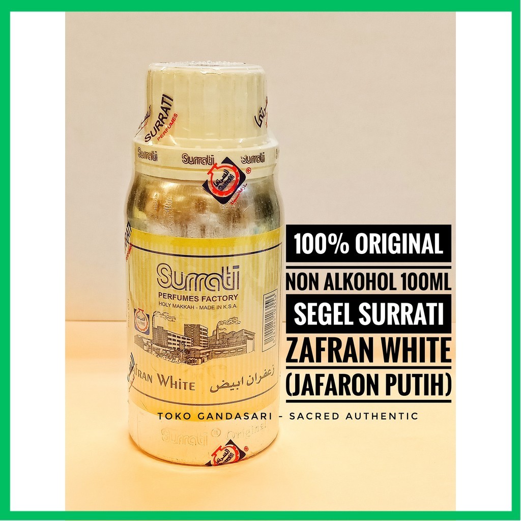 Bibit Parfum Minyak Wangi 100ml SEGEL Surrati Zafran White (Jafaron Putih) (org)