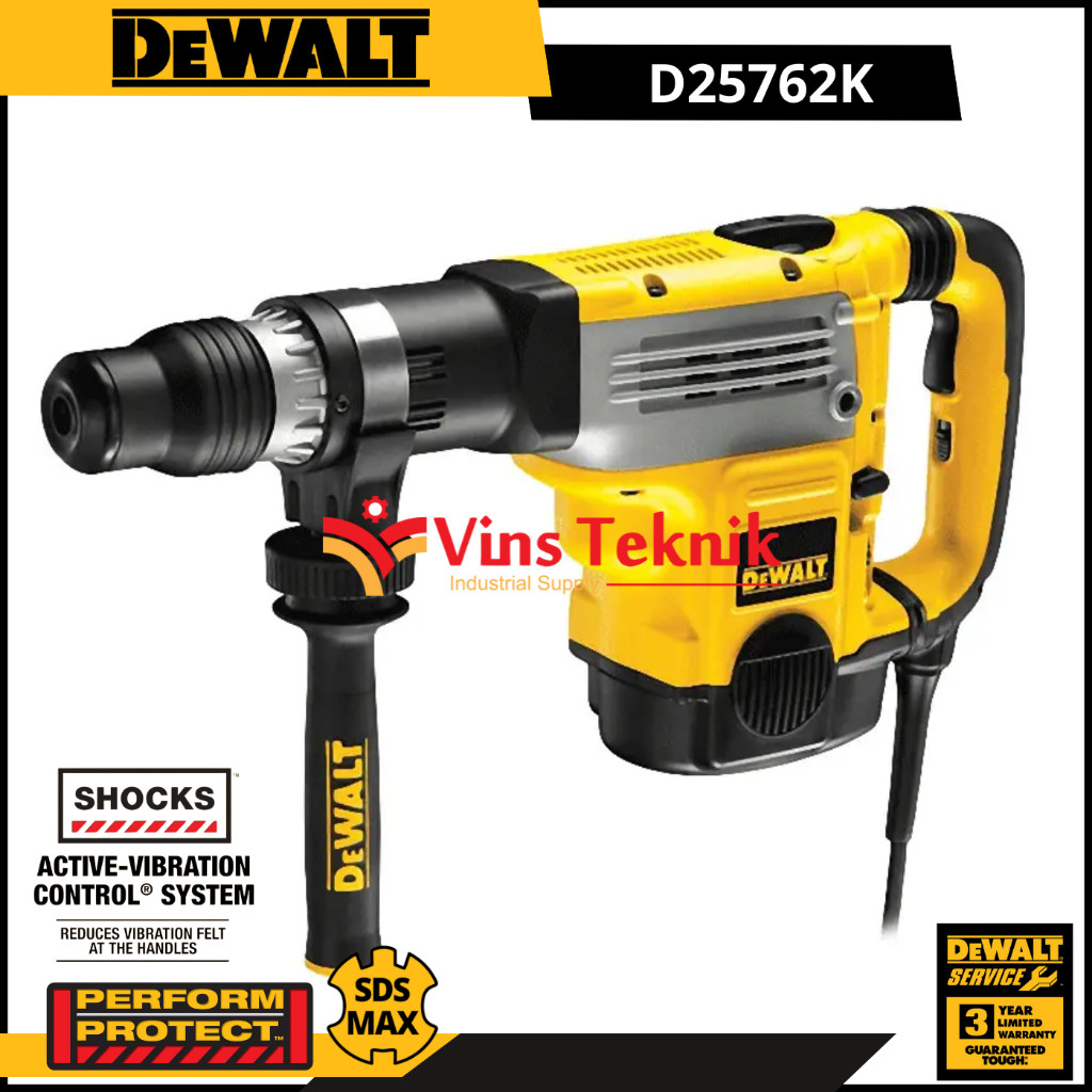 DEWALT D25762K Mesin Bor Beton Jack Hammer Rotary Hammer 52mm