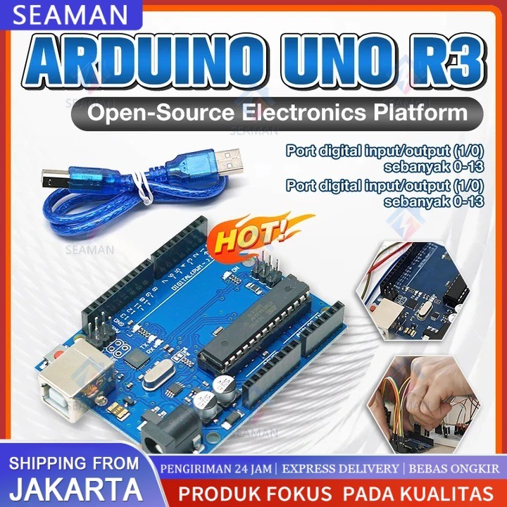 Arduino UNO R3 ATMEGA328P ATMEGA 16U2 Compatible Board + Kabel USB UNO R3 SMD ATMEGA328P COMPATIBLE 