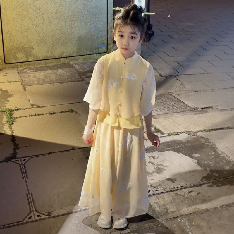 [MIMPI CIAN] Setelan anak perempuan baru anak - anak baru gaya Cina rompi gaya Cina celana kaki