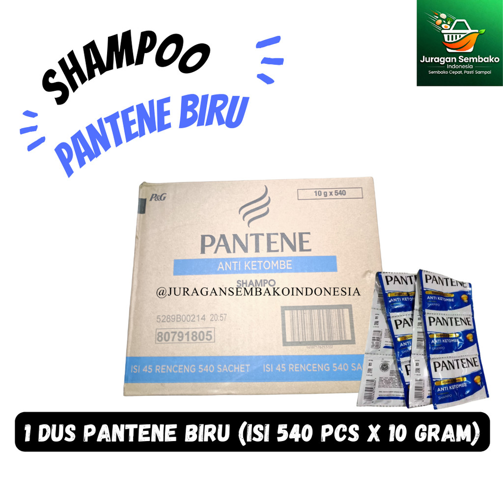 1 Dus Shampoo Pantene Pink Anti Hair Fall Isi 540 pcs x 10 gr Atasi Ketombe Pria Wanita  Perawatan R