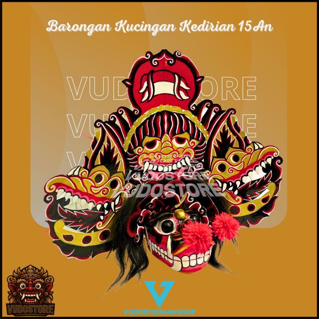 Vudokesenianshop Barongan Asli Buat Pentas Ukuran 15 Barongan Kucingan Kedirian