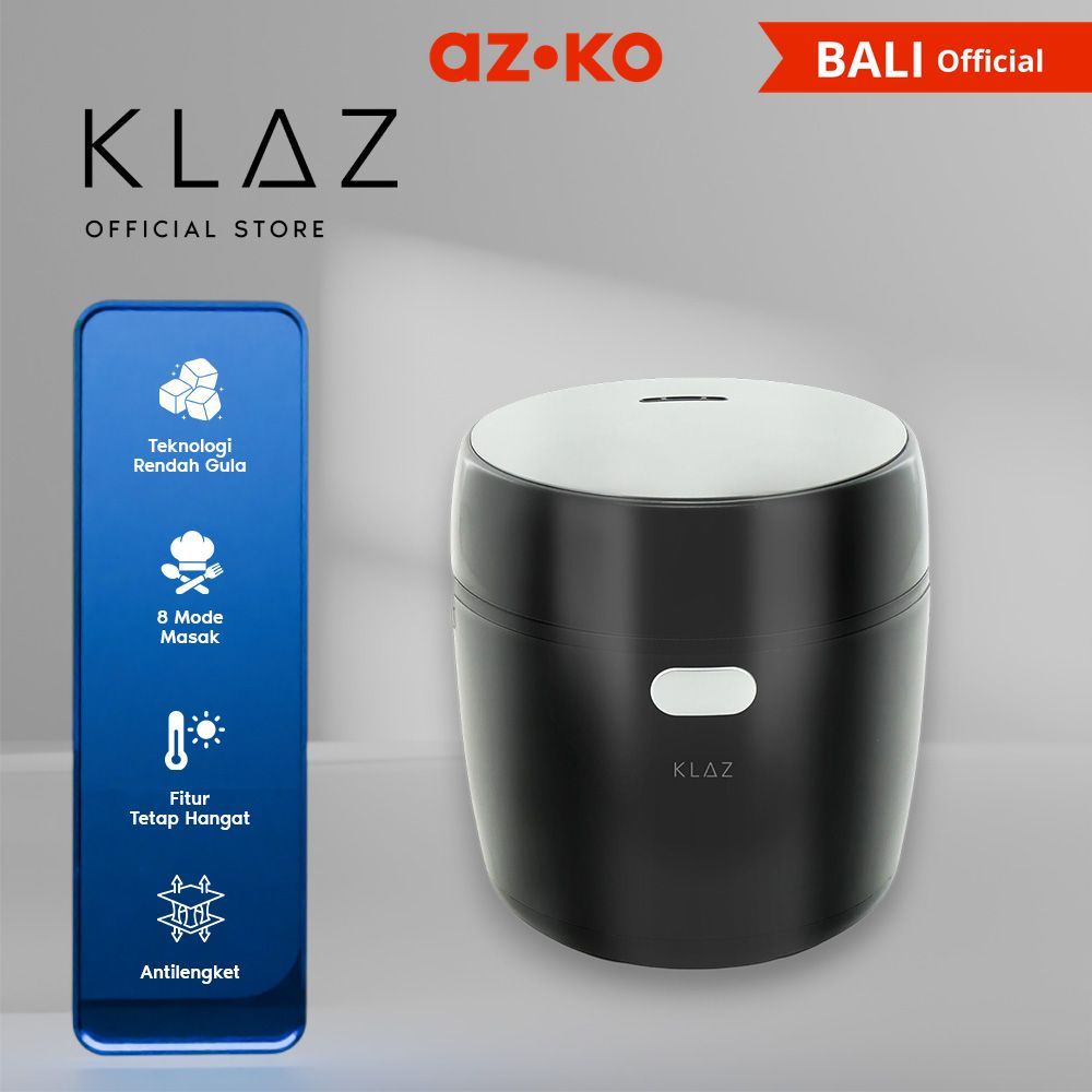 AZKO Klaz 600 ml Rice Cooker Digital Low Sugar - Hitam Magic Jar Magic Com Penanak Nasi Alat Masak B