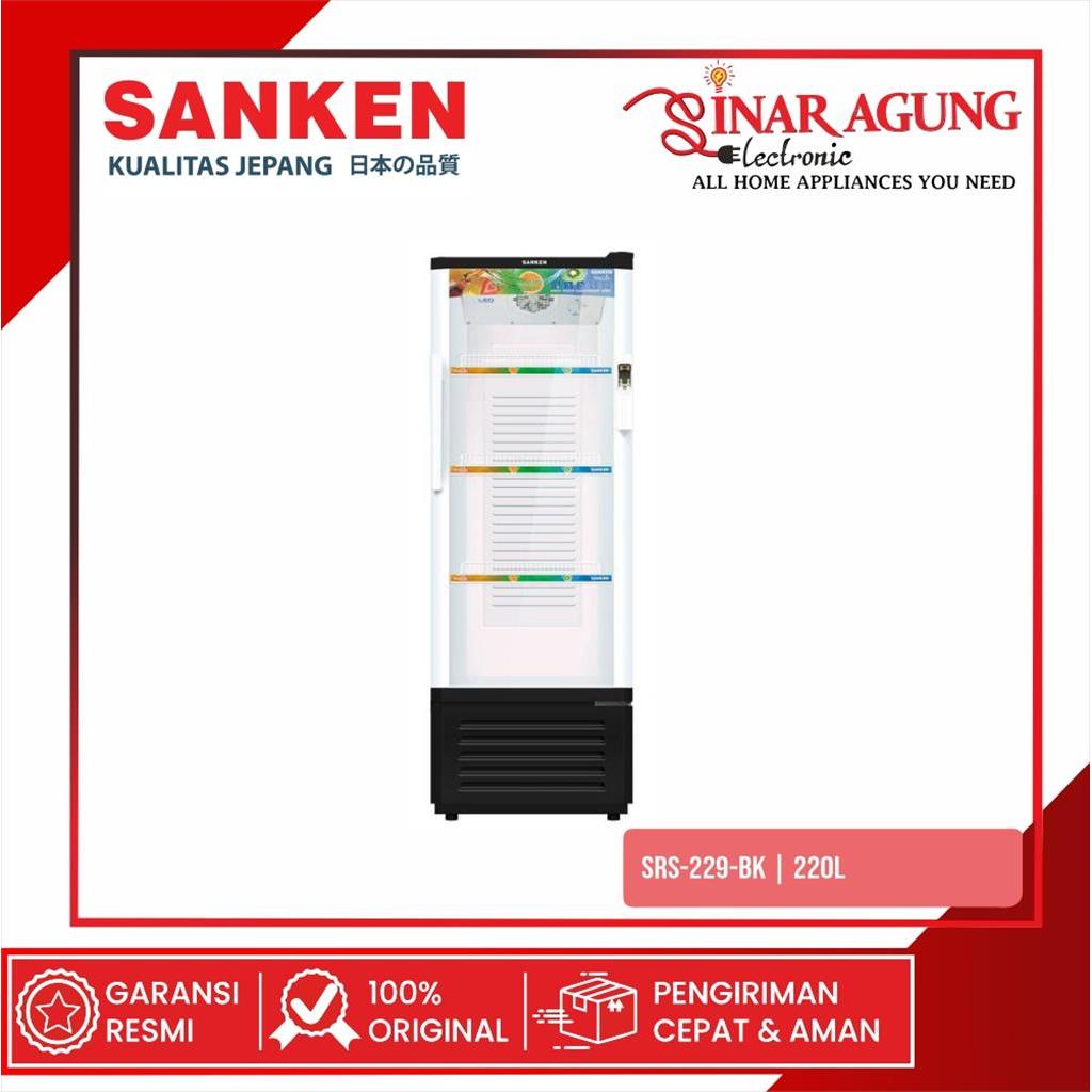 SANKEN SRS229BK / SRS229BK SHOWCASE 220 LITER - GARANSI RESMI