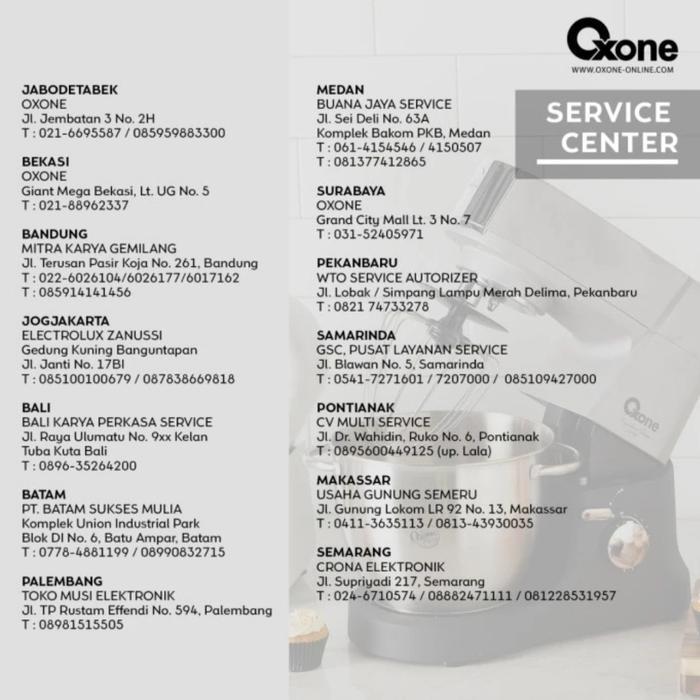 Oxone Ox 857 Professional 3 In 1 Standing Mixer 5 Liter 1200 W Ox857