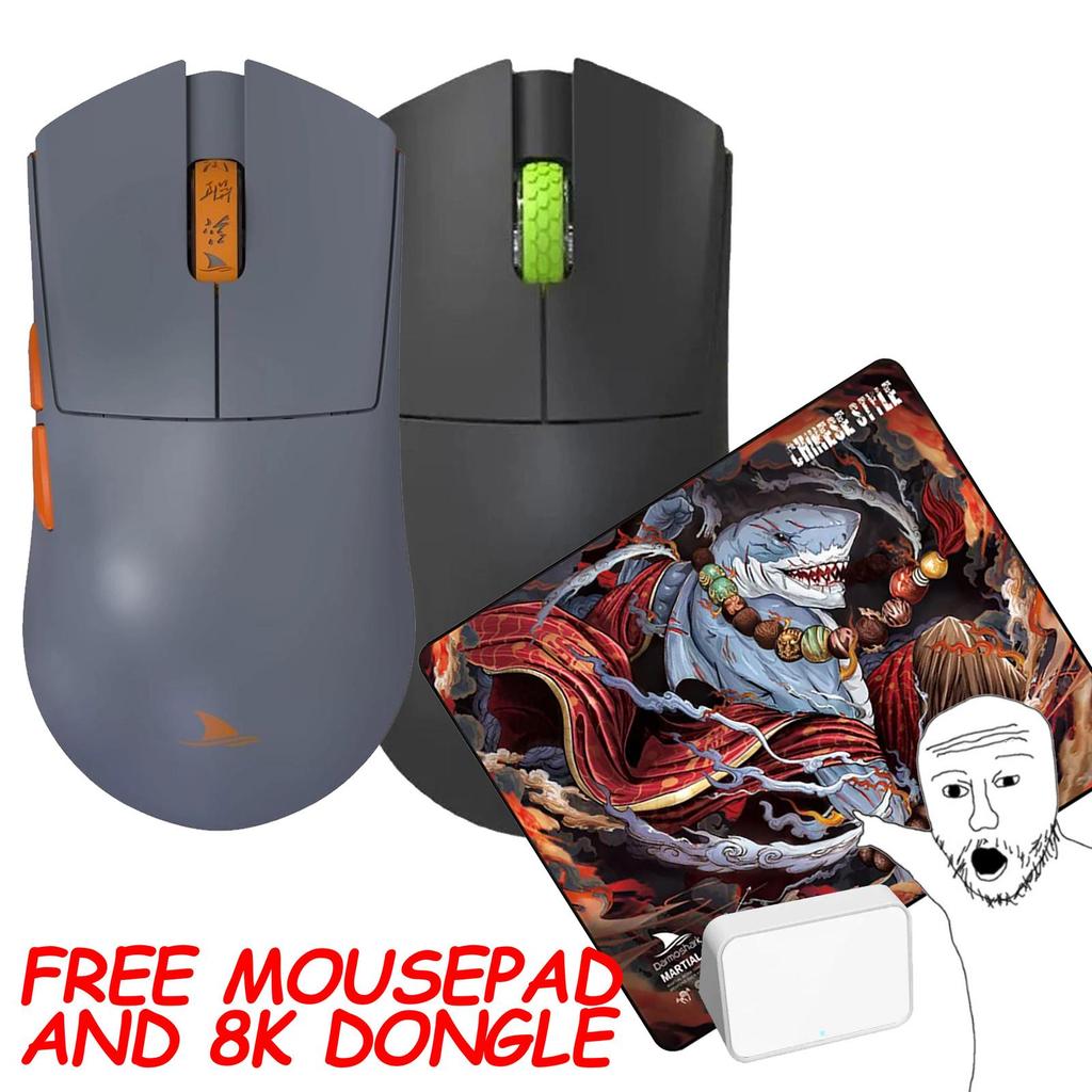 Darmoshark M3S Pro Varun 8k Wireless Ultra Light Ambidextrous PAW3395 Gaming Mouse