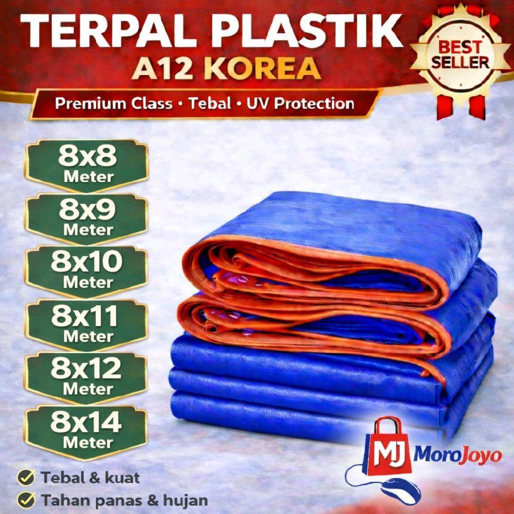 Terpal Korea A12 Biru Oren 8x8 8x9 8x10 8x11 8x12 8x13 8x14 8x15 terpal tenda terpal plastik terpal 