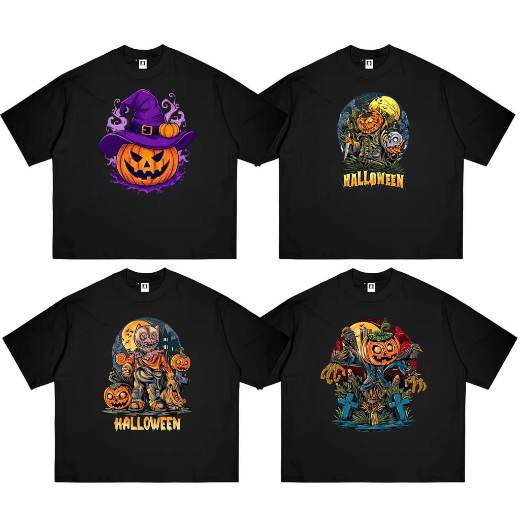 TSHIRT PUMPKIN 2 HALLOWEEN / KAOS MUKA LABU HELLOWEEN / Kaos Halloween Hantu Original bisa COD