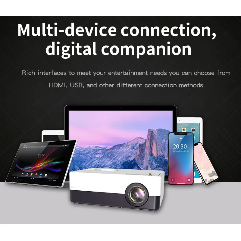 Proyektor Wifi J15C 50 Ansi Full Hd Proyektor Portable Mini Wifi Mirroring Hp