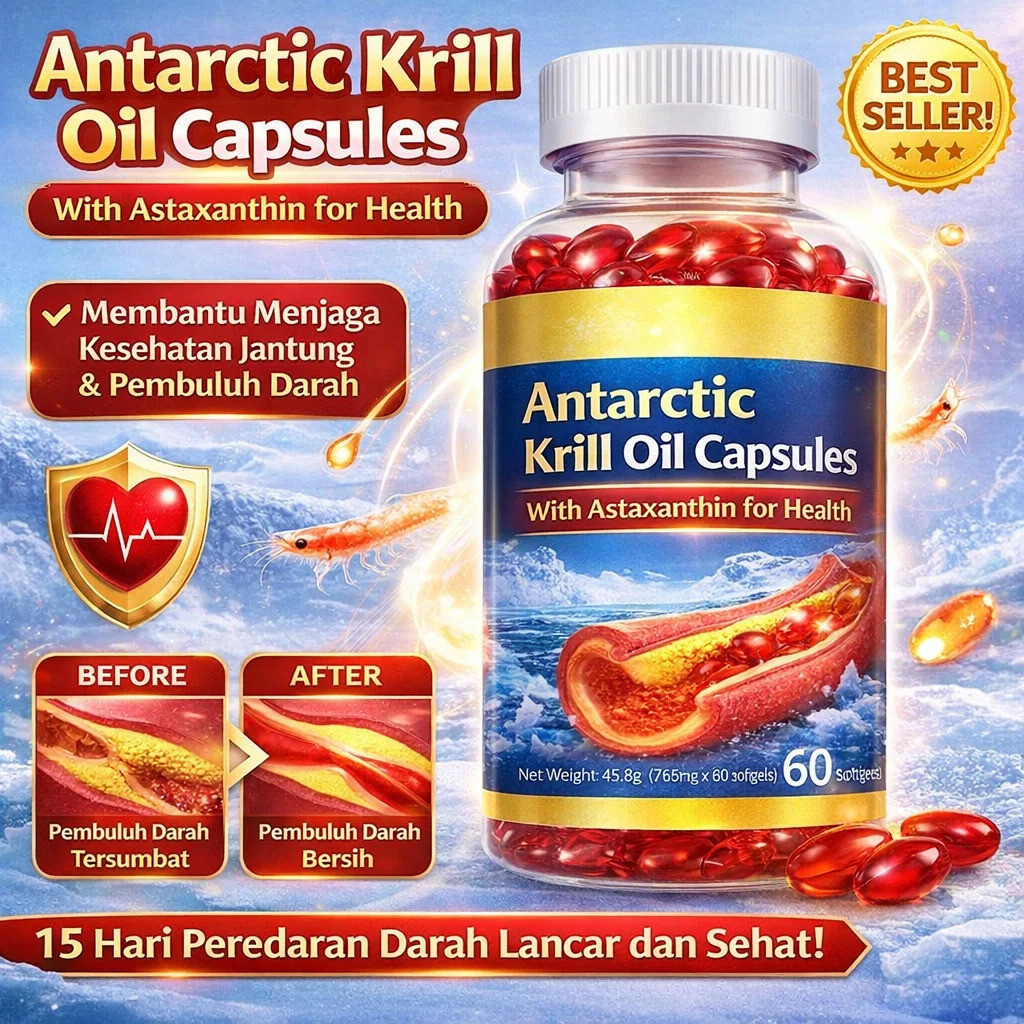 Beli 1 gratis 2 [ORIGINAL]60 Kapsul Minyak Krill Antartika/Kapsul Minyak Krill /kapsul krill antarti