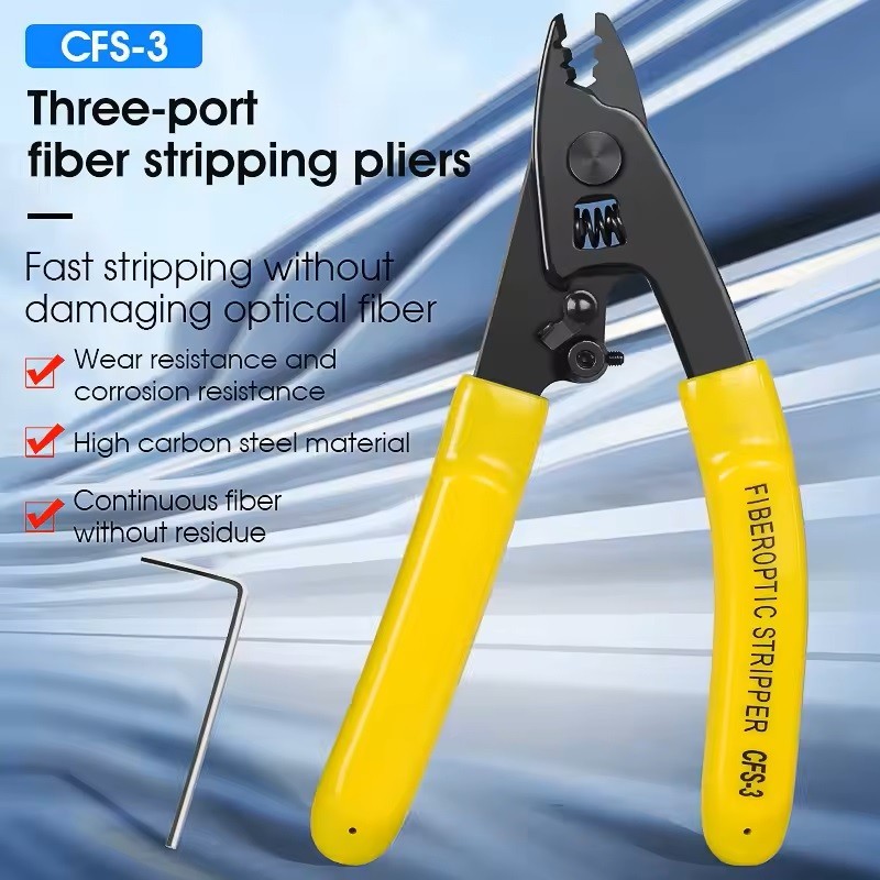 ASTARA - Stripper Fiber Optic 3 Hole Fiber Optik Stripper Fiber Optic Stripper Tang Fiber Optical