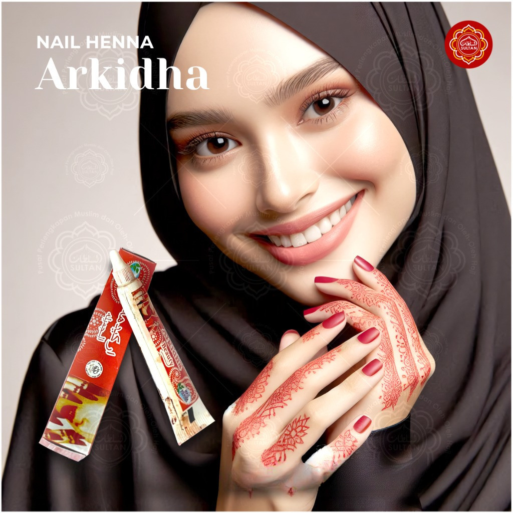 Henna Arkidha Pengantin Arab Untuk Kuku Palsu Nail Art Kutek Halal Pacar Kuku Halal Tahan Lama