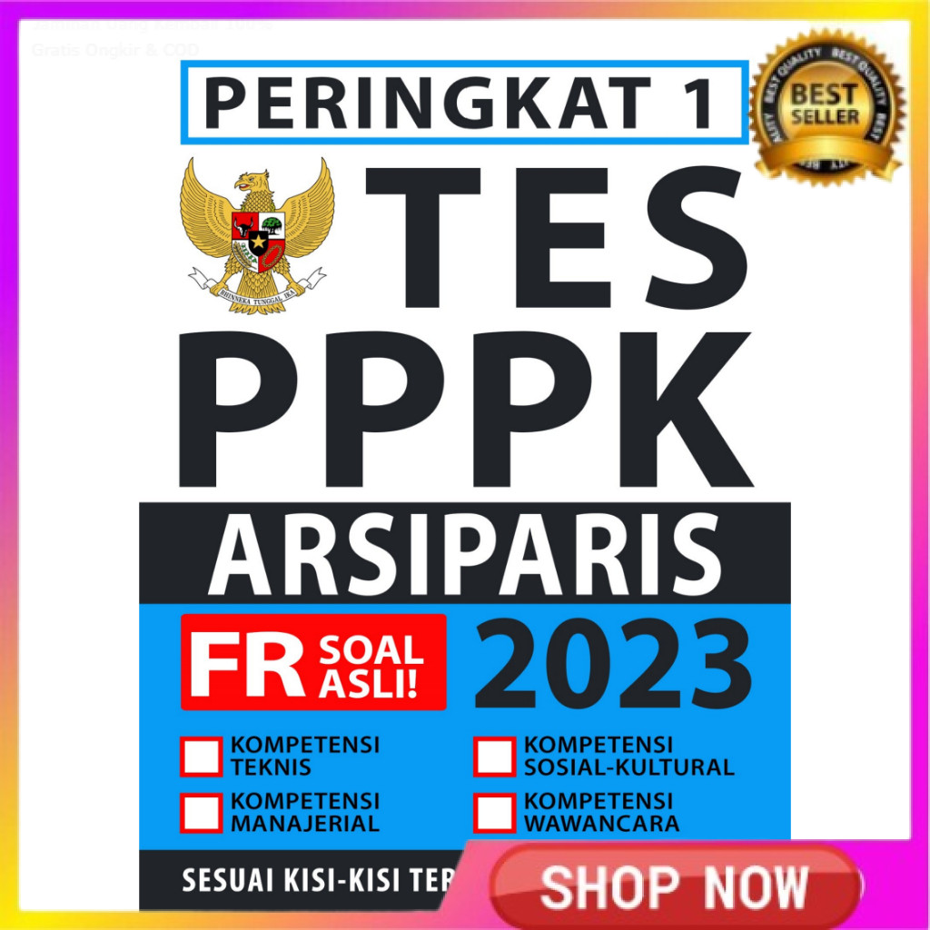 TOKO BUKU TES PPPK ARSIPARIS 2023 FR SOAL ASLI ID022 PASTI BISA LULUS