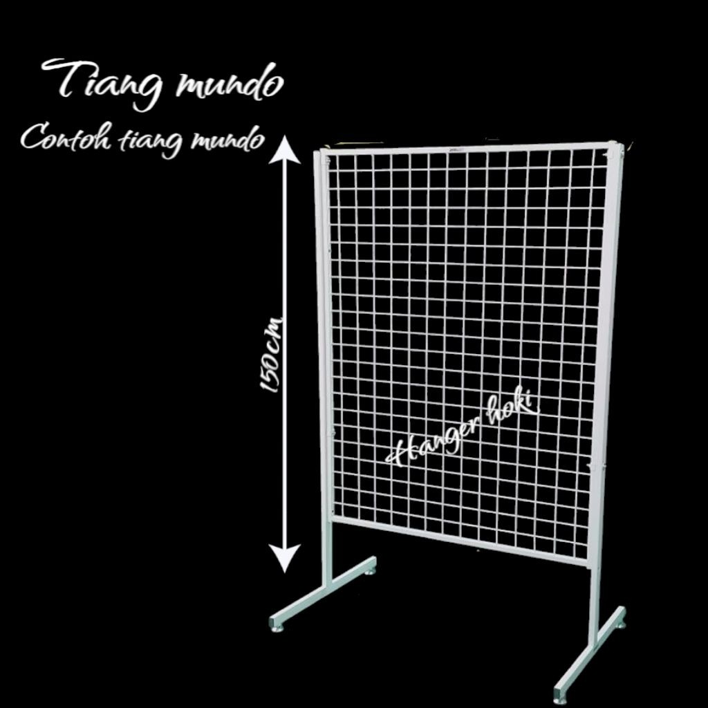 Tiang mundo kaki ram besi tinggi 150cm