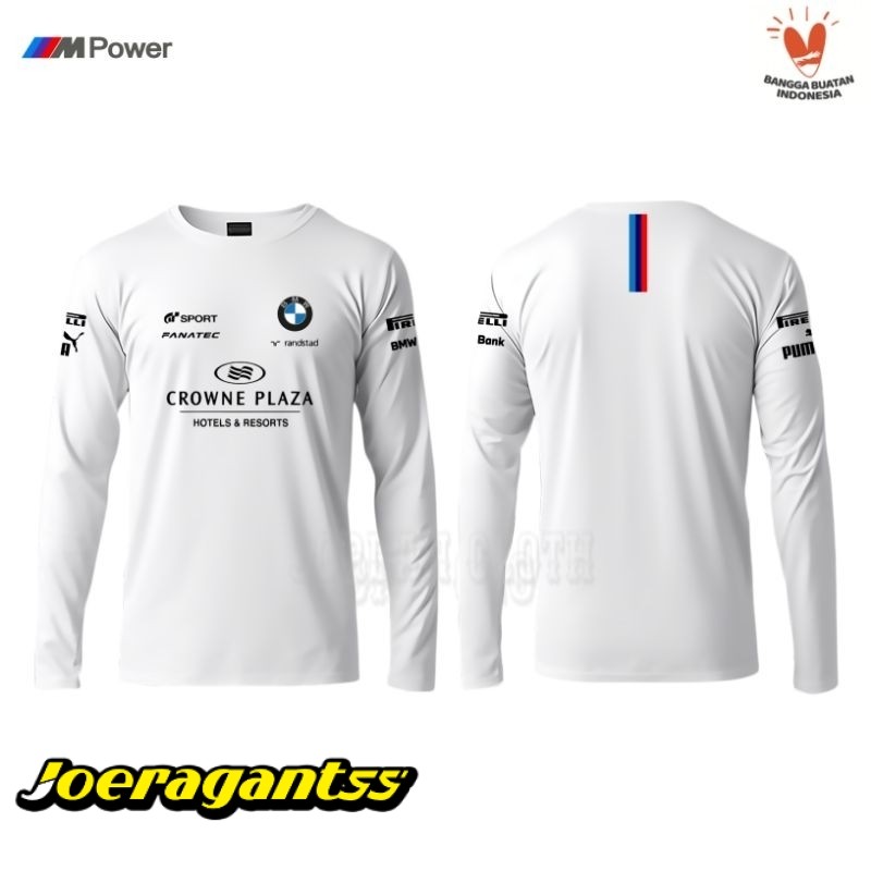 Tshirt Baju Kaos Lengan Panjang Team BMW Randstad cotton 24s