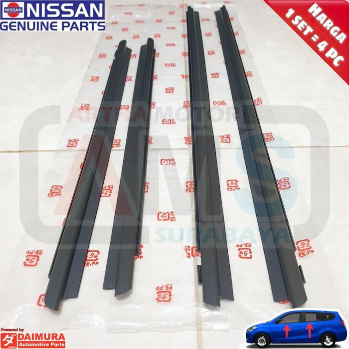 Karet pelipit list lis kaca wheater Strip mobil Datsun Go Plus Panca Luar Hitam