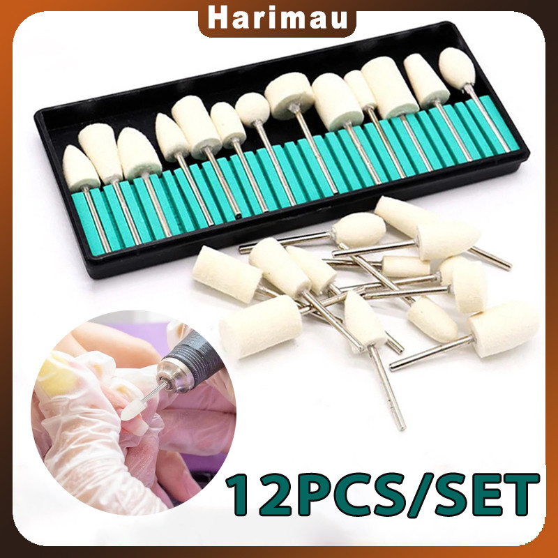 12pcs Wool Mata Bor Poles/Mini As 2.3mm Polishing Wheel Buffing Poles/Bor Poles Mini Grinder/Wool Po