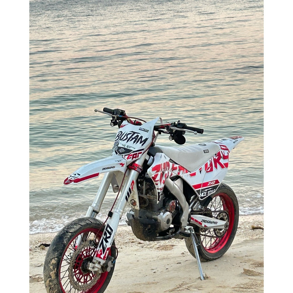 DECAL STIKER KAWASAKI KLX GORDON PUTIH FULL BODY - CUSTOM GORDON