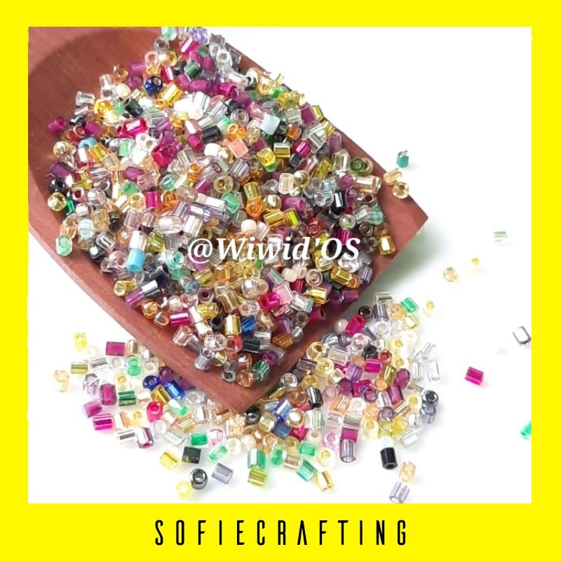 SOFIECRAFTING MIX (10 gram) MANIK PASIR TWOCUT DAN PASIRAN 11 oz MGB BRAND BEADWORKS BAHAN CRAFT