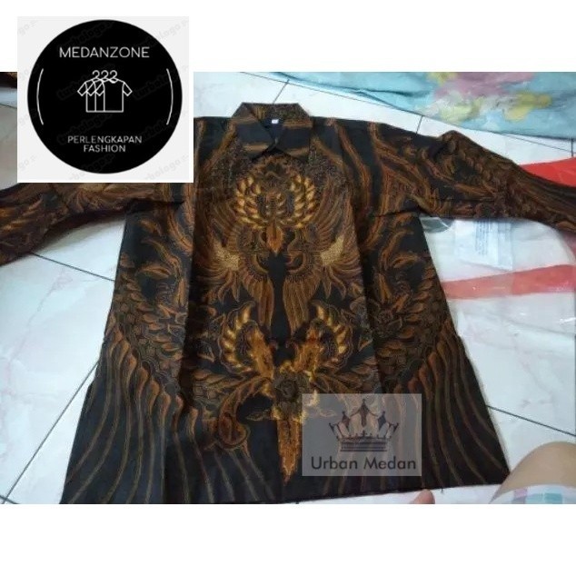 MedanZone Kemeja Batik Pria Full Furing Katun Primisima Batik Solo Batik Pria Eksklusif Modern