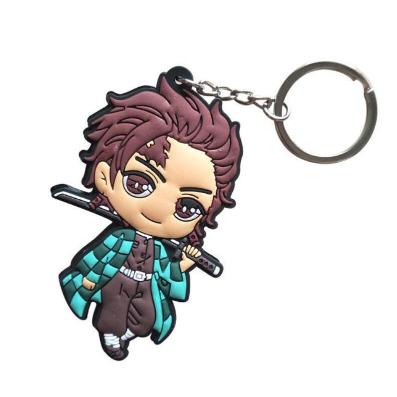 Japanese Anime Figure Attack On Titan Eren Jaeger Levi Ackerman Armin Mikasa Keychain Model Mini Cut