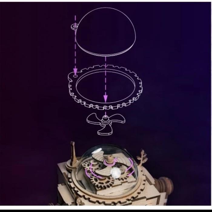 kotak musik bentuk robot music box mainan anak sebelum tidur musik