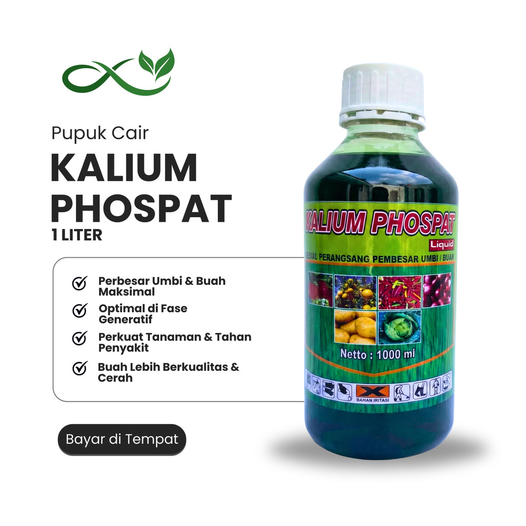 Pupuk Cair Kalium Phospat 1 Liter Pembesar Umbi & Buah – Tinggi Kalium Fosfat Fase Generatif