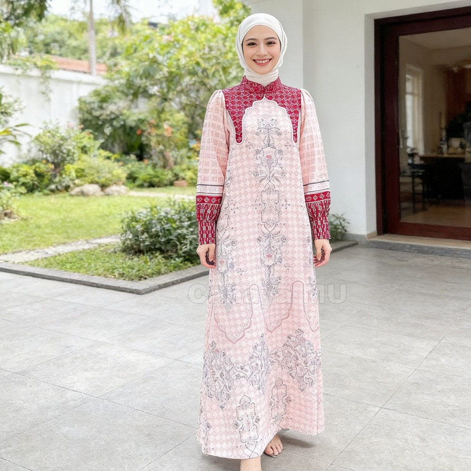 Gamis Kondangan Silk  Terbaru/Gamis Dress Muslim Elegan Pesta