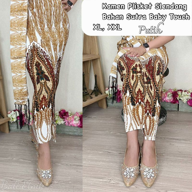 TERBARU Rok Bali Kamen Jadi Prisket Plisket Sutra Free Selendang