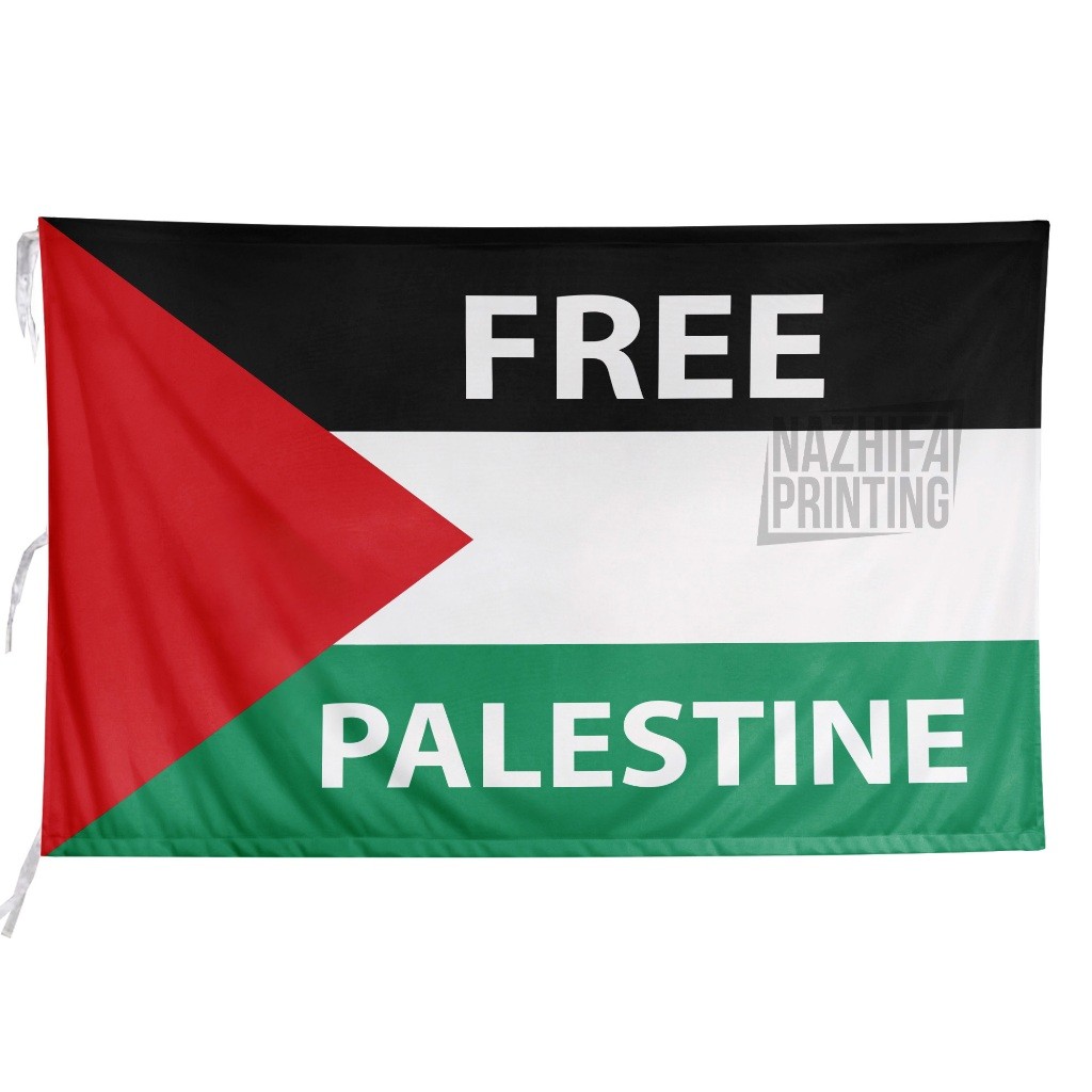 Bendera Palestina / Free Palestine (Bendera Negara) - Ukuran Lengkap (Kecil, Sedang, Besar) - Evoke 