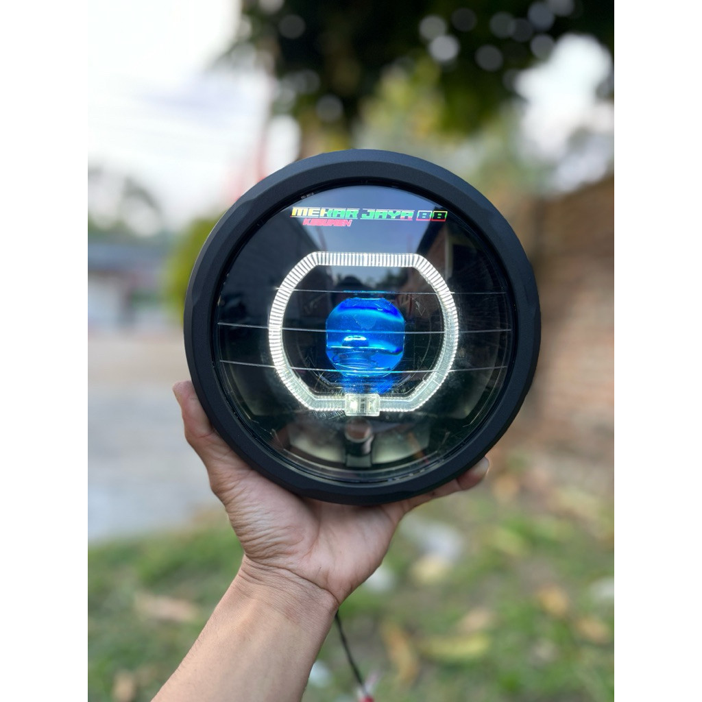 Reflektor lampu depan CB 150 VERZA 2018-2020 custom lampu BILED MATRIX X1 ukuran 4,5 inc;