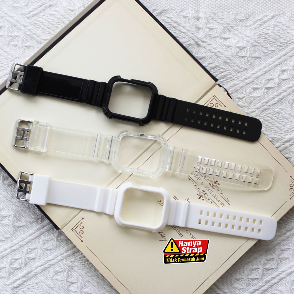 hot product transparan strap untuk watch t500 t55 t500plus iwatch hw22 42mm 44mm glacier tali