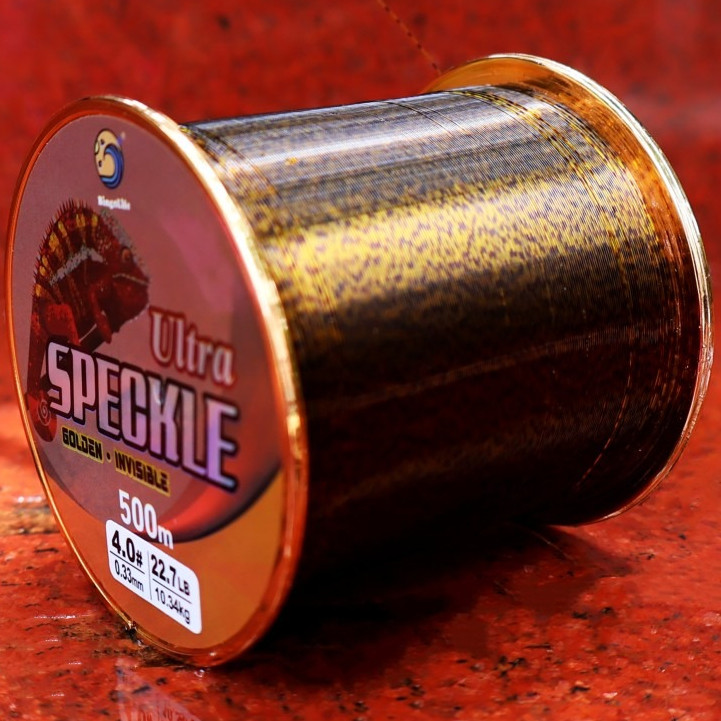 Bingolife Senar Pancing Golden Speckle Nilon 500m Kuat Anti Keriting