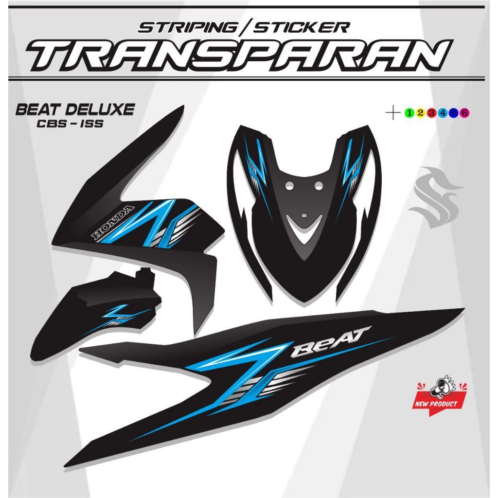 TRANSPARAN STRIPING BEAT DELUXE 2020 / 2022 / VARIASI STICKER VINYL BEAT DELUXE