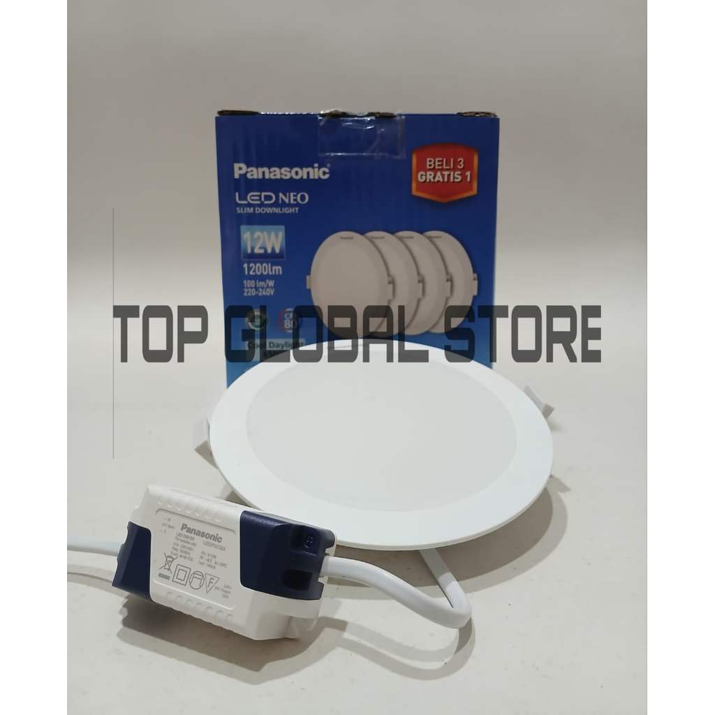 ( PAKET ) PANASONIC PANEL LED SLIM DOWNLIGHT 12 WATT