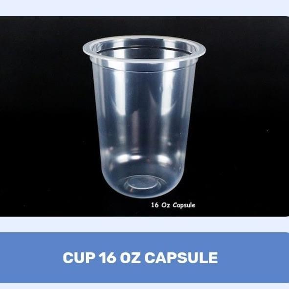 Cup Gelas Plastik 16 Oz Oval Polycup Tebal 7 Gr Isi 50 Pcs