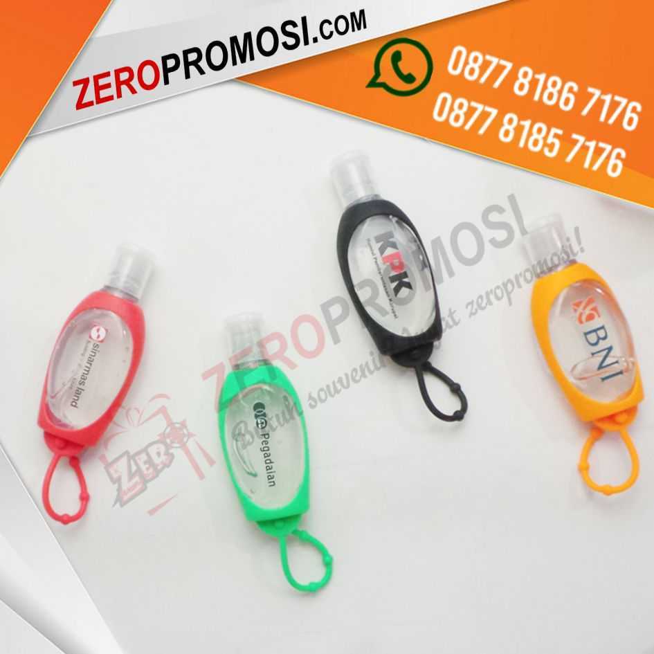 Holder Gantungan Hand Sanitizer Oval Custom Cetak Logo Promosi